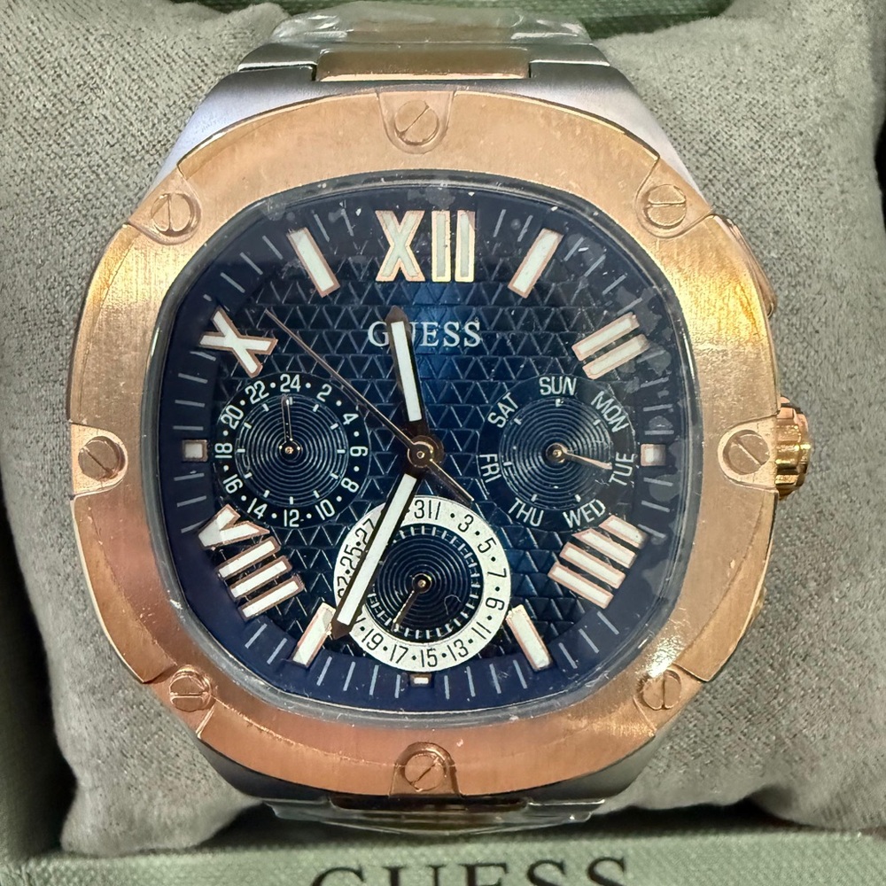 NIB Guess Gc Two-Tone Chronograph Watch